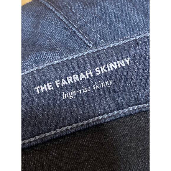 Adriano Goldschmied The Farrah Skinny Dark Blue High Rise Denim Jeans Size 27 - Picture 4 of 5